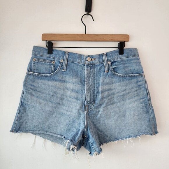 Madewell The Perfect Jean Short Medium Wash Denim Cut-Off Hem Women's 30 - Picture 1 of 8